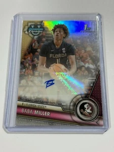 2023/24 Baba Miller Bowman U cromo 1er refractor Bowman automático 145/250 seminoles - Imagen 1 de 2