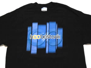 Vintage Original Y2K Hoobastank T-Shirt 2002 Schwarz Rock Musik Herren Large - Bild 1 von 5