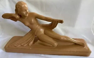 1930’s Ceramic Nude Female Archer Statue Figurine in the Style of Boutier unsign - Picture 1 of 14