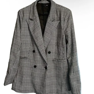 Moda Nova Chaqueta Blazer Cuadros Grandes Negro/Blanco Estampado Pata de Gallo Talla L - Imagen 1 de 7
