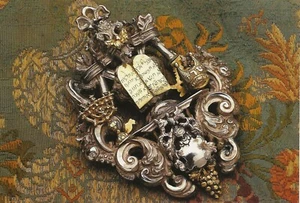 POSTCARD Silver Amulet (Italy) Judaica 18thC Skirball Museum LA MINT Unused - Picture 1 of 1