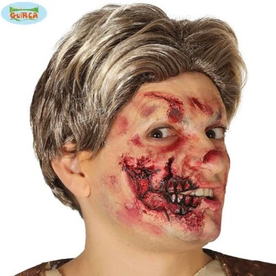 FIESTAS GUIRCA Halloween Horror Zombie Kieferwunde Kostüm Make-up blutige Prothese Narbe fg