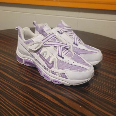 NIKE GS Hook & Latch Sneaker Shoes Lilac White SZ 7Y Wmns 8.5 336470-551 2011 - Image 1 of 4