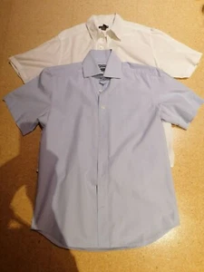 Café Coton Hemd + H&M als Bonus Größe M 39 15,5 blau hellblau weiß kaum getragen - Bild 1 von 4