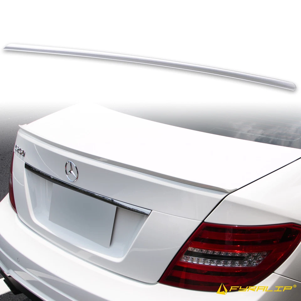 Fyralip Painted Trunk Lip Spoiler For Mercedes Benz W204 Iridium Silver 775 - Image 1 of 4