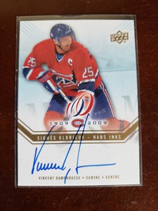 2008-09 UD Montreal Canadiens Centennial Habs INKS #VD Vincent Damphousse SP  