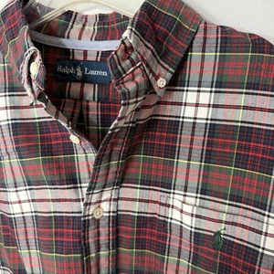 Para Hombres L Manga Larga Ralph Lauren Preppy Algodón Clásico Rojo Azul Marino Blanco Verde Cuadros - Imagen 1 de 17