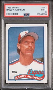 1989 Topps Randy Johnson HOF ROOKIE RC #647 PSA 9 MINT - Picture 1 of 2