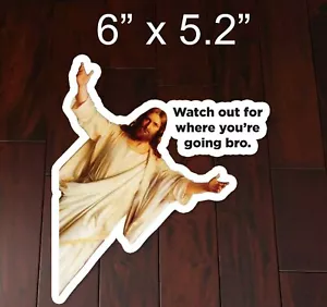 Jesus Christ Peeking learn to drive bro Sticker Vinyl Decal Premium - Picture 1 of 2