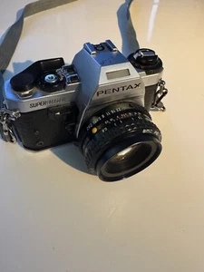 VTG silver PENTAX Super Program 35mm Film Camera with 50mm f2 SMC Lens TESTED - Picture 1 of 11