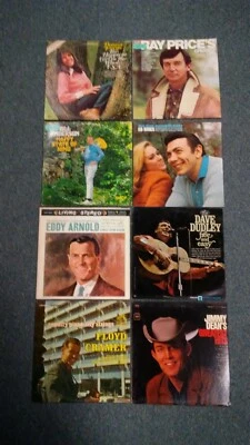 8 Country Vinyl Record LP Lot - VG+ RAY PRICE arnold cramer dean dudley - Image 1 of 3