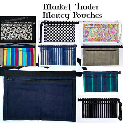4 Pocket Market Stall Trader Money Belt Pouch Bag Adjustable Strap Denim • 7.99£