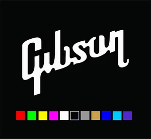 GIBSON Guitar Logo Vinyl Decal Die Cut Sticker - Picture 1 of 15