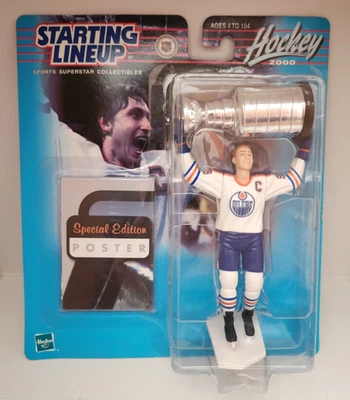 Póster Hasbro 2000 alineación inicial Wayne Gretzky Edmonton Oilers NHL Stanley Cup Foto 1 de 3