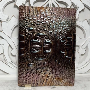 Brahmin Journal Notebook Truffle Python Melbourne Leather - Picture 1 of 6