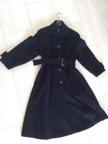 Cappotto lungo Fendi in cashmere con colletto trench linea A 38