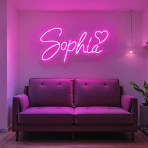 H Personalisiertes LED Neonschild Namenslicht Deko Teenager Wanddeko Geschenk - Bild 1 von 23