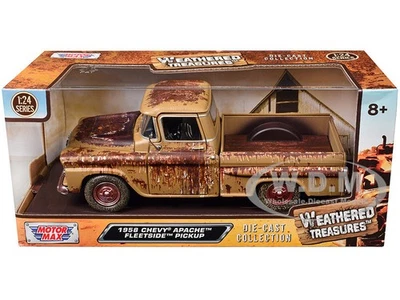 Chevrolet Apache 1958 camioneta Fleetside marrón (oxidada) 1/24 de Motormax 79072 Foto 1 de 4