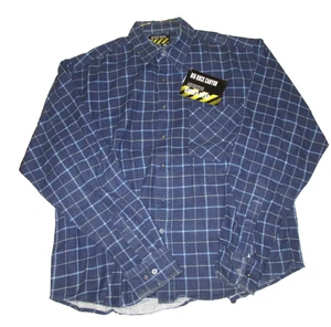 Nueva Camisa Para Hombre Big Rock Canyon Azul Franela a Cuadros Algodón Con Botones L/S 2XL 2X - Imagen 1 de 2