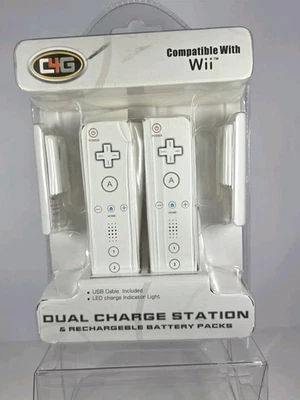 Wii Dual Charge Station (C4G Controller) w/ 2 Rechargeable Battery Packs New - Image 1 of 4