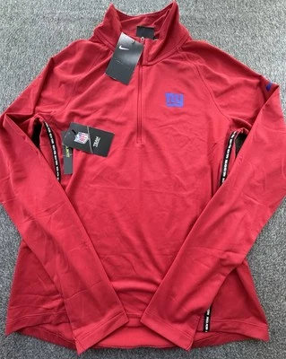 Nike NFL New York Giants Pullover Womens Small Red Quarter Zip Slim Fit New - Image 1 of 4
