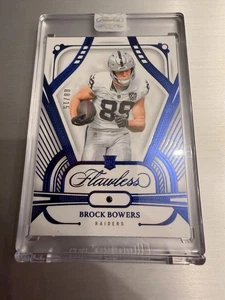 Panini Flawless 2024 Brock Bowers Blue Sapphire 08/15 Las Vegas Raiders - Foto 1 di 2