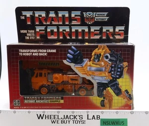 Grapple 100% Complete W/ BOX & INSERTS 1985 Vintage Hasbro G1 Transformers - Picture 1 of 12