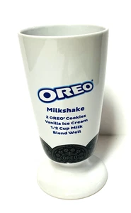 Oreo Milchshake Rezept Glas Kekse Fuß Standfuß 6 7/8 Zoll hoch - Bild 1 von 6
