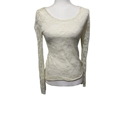 Top elástico vintage Y2K Panhandle delgado de encaje talla grande grunge gótico rodeo blanco Foto 1 de 4