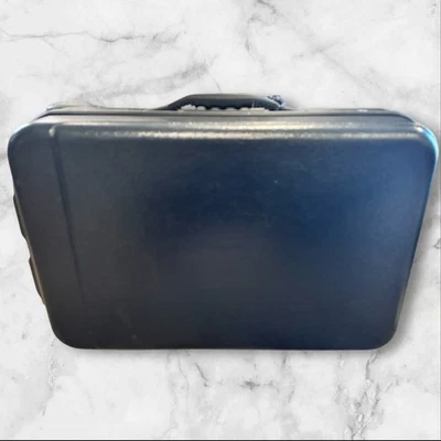 Vintage Carry On Samsonite Hardshell Suitcase Black With Key - Image 1 of 4