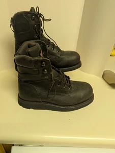Red Wing Shoes ASTMF-2413-05 Dark Leather Safety Toe Work Boots Men’s Size 8 - Picture 1 of 13
