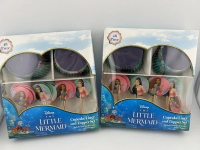 Disney La Sirenita Fiesta Cupcakes Forro y Topper Set ~2 Cajas/48 Cupcakes Foto 1 de 2