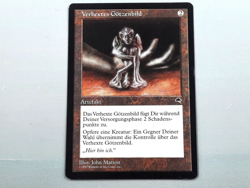MTG - TEMPEST (BB/'97) - JINXED IDOL - VERHEXTES GÖTZENBILD / RARE /NEVER PL./NM - Bild 1 von 4