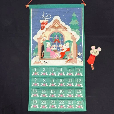 Vintage 1980s Avon Advent Calendar with Mouse Countdown to Christmas Santa 1987 - Image 1 of 4