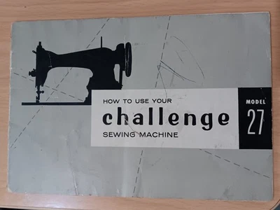 VTG Instructions Challenge Sewing Machine Model 27 Booklet Manual Japan - Image 1 of 4