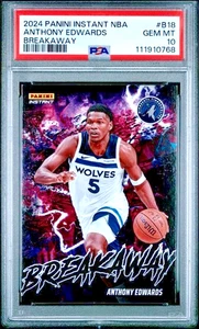 PSA 10 Anthony Edwards 2024-25 Panini Instant Breakaway #B18 /1355 - Foto 1 di 3