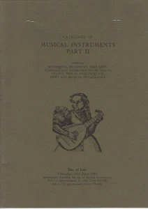 SOTHEBY'S Violin Violoncello Viola Bow Musical Instruments Catalog 1983 Part 2 - Picture 1 of 1