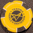 TEXOMA HD (design 2) - TEXAS (Yellow/Black) Harley Davidson Poker Chip