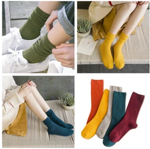 Women Warm Thick Cotton Breathable Ankle-High Sports Socks Fashion Dress Socks - Picture 1 of 16