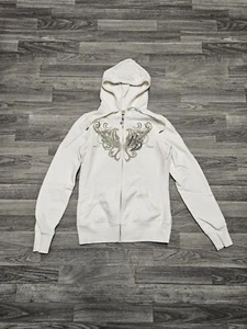 Vintage Y2K Women's Harley-Davidson Embroidered Logo Full Zip Hoodie Size Small - Picture 1 of 11