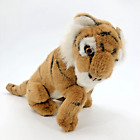 Tiger Plush Stuffed Animal Sitting Golden Brown Toy Realistic 19" Head To Tail