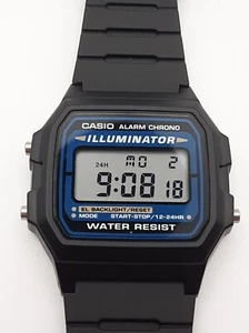 Casio F-105 Original Neu Illuminator Digital Resin Alarm Uhr F105 NOS - Bild 1 von 16