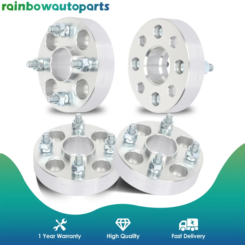 4 piezas espaciadores de rueda centrados en el cubo de 1,25" 4x100 para Toyota Corolla Scion xB Mazda Miata Foto 1 de 4