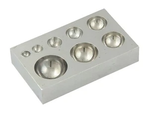 8 Depression Solid Steel Dapping Block Size 5mm - 27mm - Picture 1 of 1