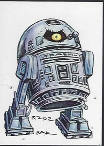 RAK (Robert A Kraus) art card of Star Wars Series 1 R2-D2 - Picture 1 of 1