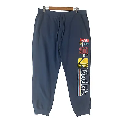 Kodak Sweatpants Women's Size XXXL Blue Logo Film Lounge Pants Joggers • 14.88€