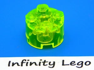 12 LEGO Transparent -Neon Green Round Brick 2 x 2 (3941) - 12 Pieces - Picture 1 of 1