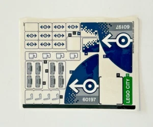HOJA ADHESIVA LEGO para tren de pasajeros 60197, genuina - faltan algunas pegatinas - Imagen 1 de 3