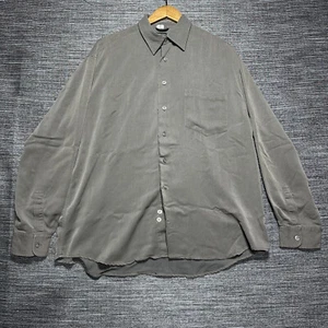 Reunion Button Up Shirt Men's L Green Long Sleeve Rayon Vintage - Picture 1 of 11