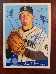 J.J. PUTZ 2008 Upper Deck Goudey #167 autographed signed card MARINERS 08 Auto